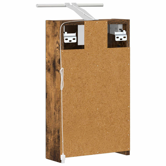 Dulap cu oglindă pentru baie Stejar fumuriu 30 x 10,5 x 50 cm - WALTI WALTI