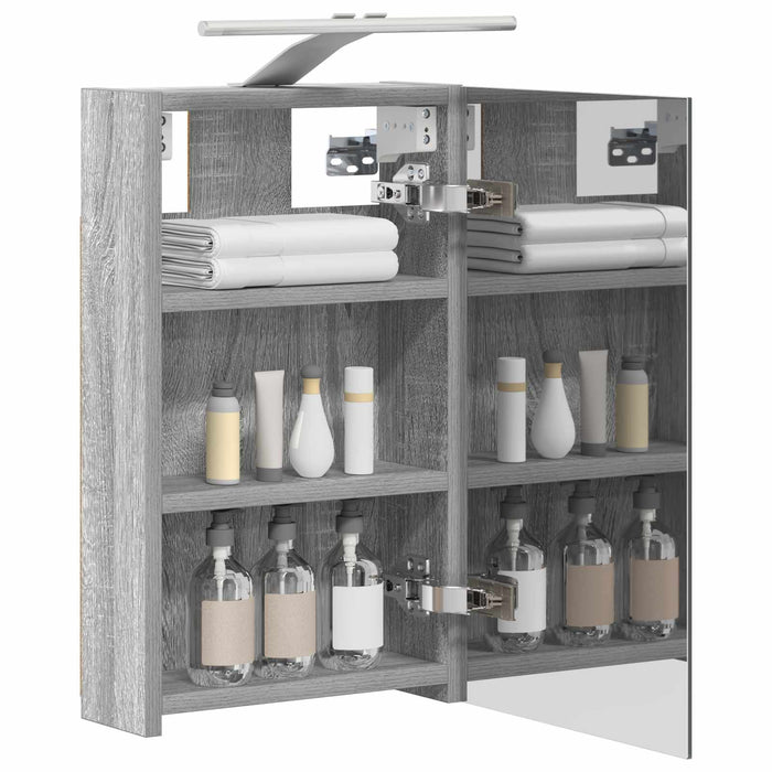 Dulap cu oglindă pentru baie Gri Sonoma 30 x 10,5 x 50 cm - WALTI WALTI