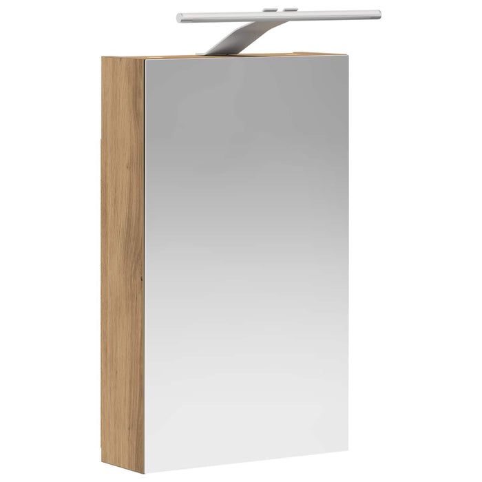 Dulap cu oglindă pentru baie Stejar artizanal 30 x 10,5 x 50 cm - WALTI WALTI