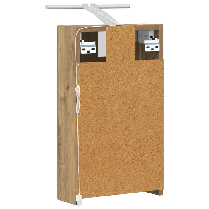 Dulap cu oglindă pentru baie Stejar artizanal 30 x 10,5 x 50 cm - WALTI WALTI
