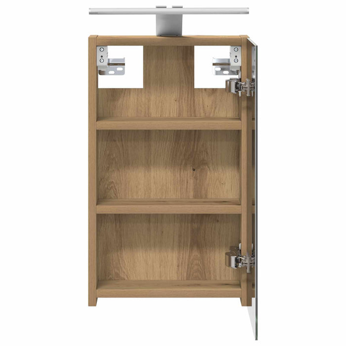 Dulap cu oglindă pentru baie Stejar artizanal 30 x 10,5 x 50 cm - WALTI WALTI