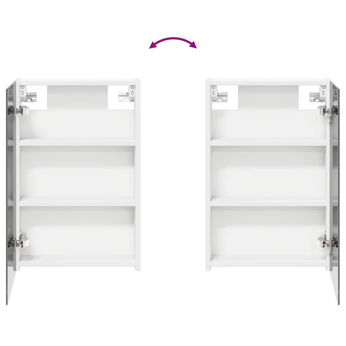 Dulap cu oglindă pentru baie cu raft Alb 40 x 10,5 x 60,5 cm - WALTI WALTI