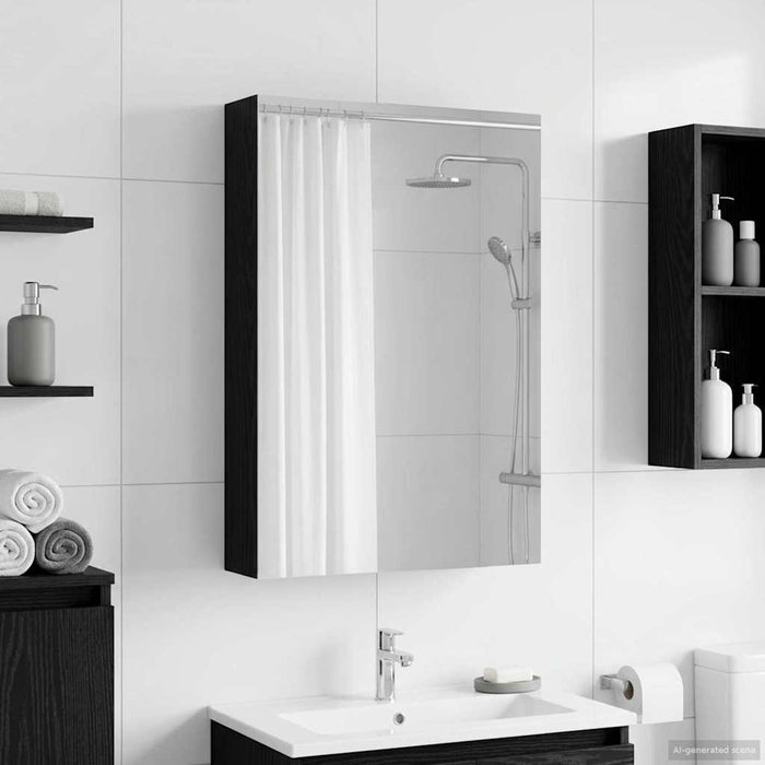 Dulap cu oglindă pentru baie Stejar Negru 40 x 10,5 x 60,5 cm - WALTI WALTI