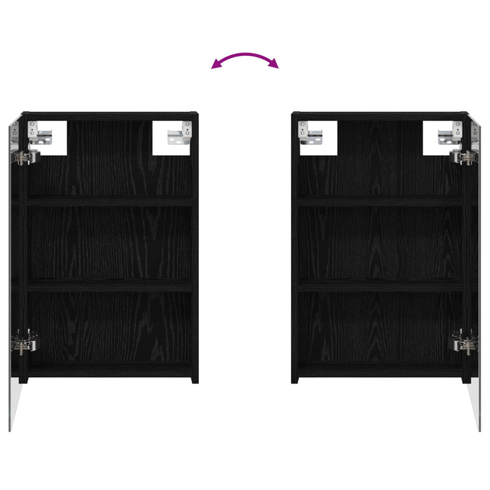Dulap cu oglindă pentru baie Stejar Negru 40 x 10,5 x 60,5 cm - WALTI WALTI