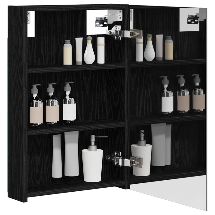Dulap cu oglindă pentru baie Stejar Negru 40 x 10,5 x 60,5 cm - WALTI WALTI