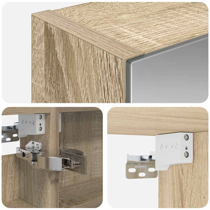 Dulap cu oglindă pentru baie Stejar Sonoma 40 x 10,5 x 60,5 cm - WALTI WALTI