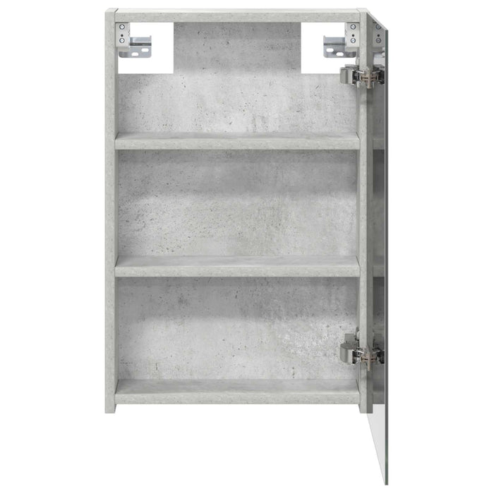 Dulap cu oglindă pentru baie Gri din beton 40 x 10,5 x 60,5 cm - WALTI WALTI
