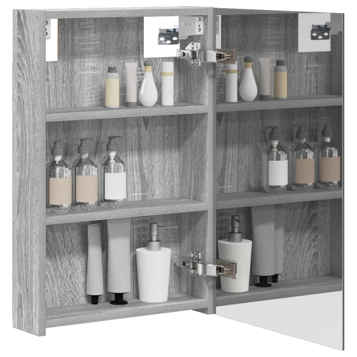 Dulap cu oglindă pentru baie Gri Sonoma 40 x 10,5 x 60,5 cm - WALTI WALTI