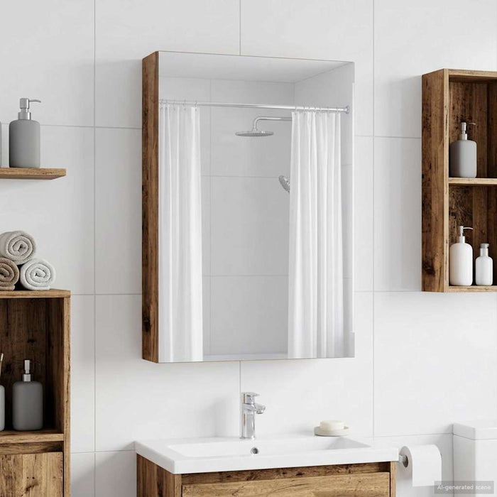 Dulap cu oglindă pentru baie Lemn vechi 40 x 10,5 x 60,5 cm - WALTI WALTI