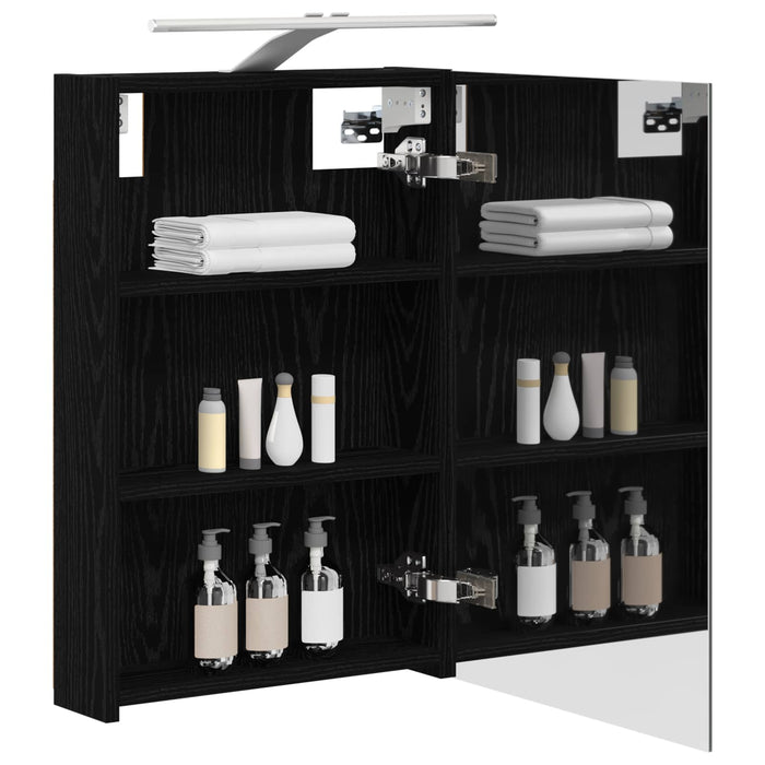 Dulap cu oglindă pentru baie Stejar Negru 40 x 10,5 x 60,5 cm - WALTI WALTI