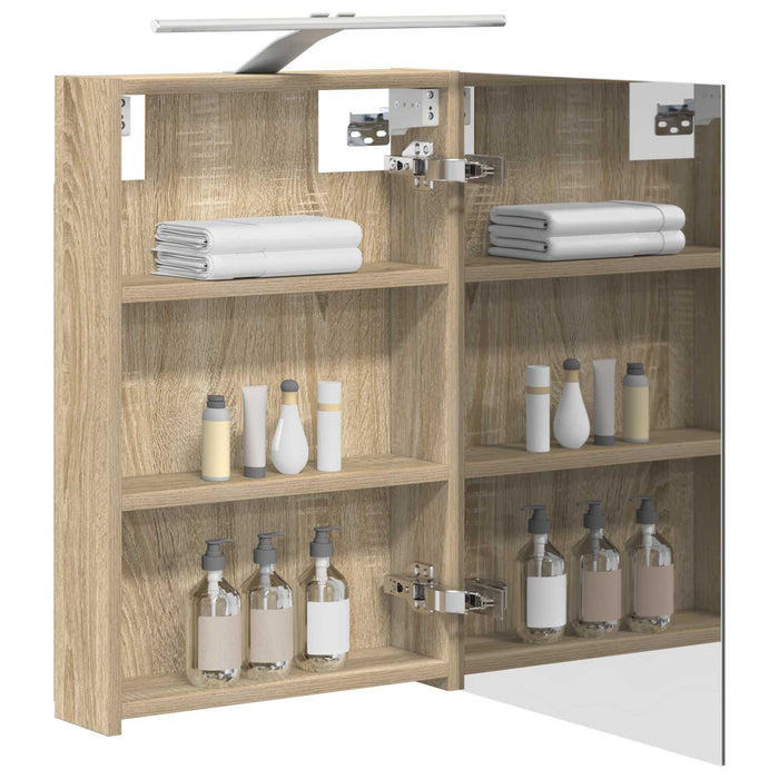 Dulap cu oglindă pentru baie Stejar Sonoma 40 x 10,5 x 60,5 cm - WALTI WALTI