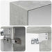 Dulap cu oglindă pentru baie Gri din beton 40 x 10,5 x 60,5 cm - WALTI WALTI