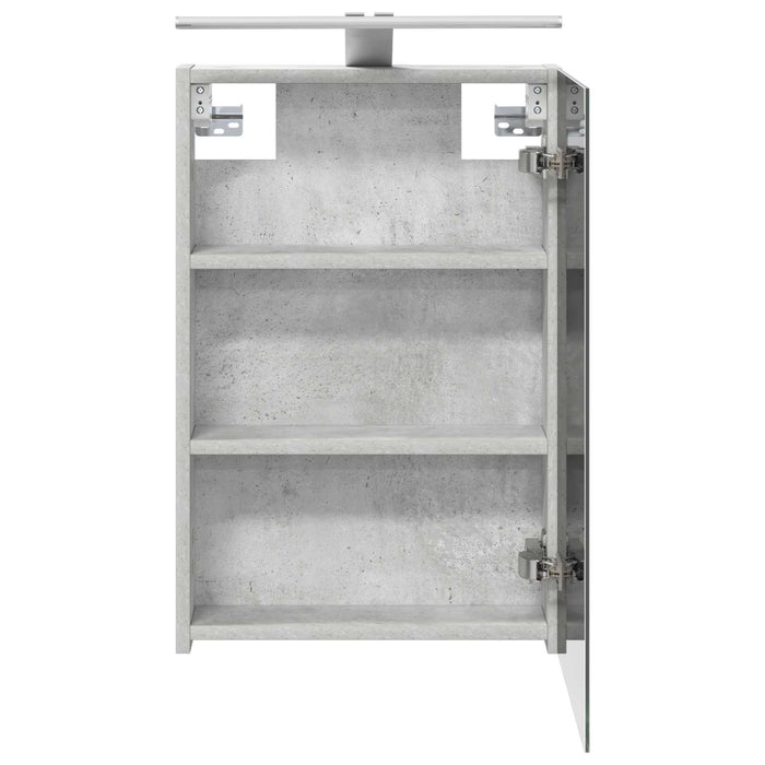 Dulap cu oglindă pentru baie Gri din beton 40 x 10,5 x 60,5 cm - WALTI WALTI