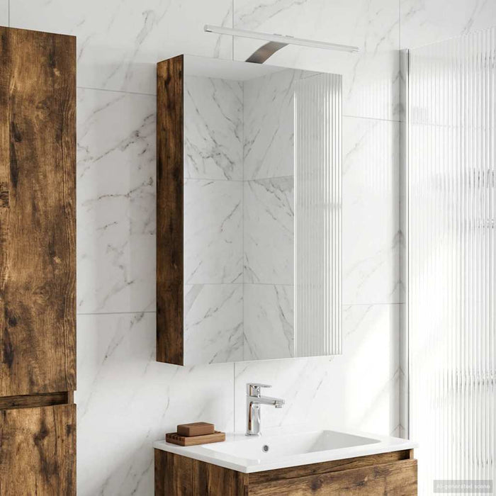 Dulap cu oglindă pentru baie Stejar fumuriu 40 x 10,5 x 60,5 cm - WALTI WALTI