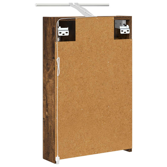 Dulap cu oglindă pentru baie Stejar fumuriu 40 x 10,5 x 60,5 cm - WALTI WALTI