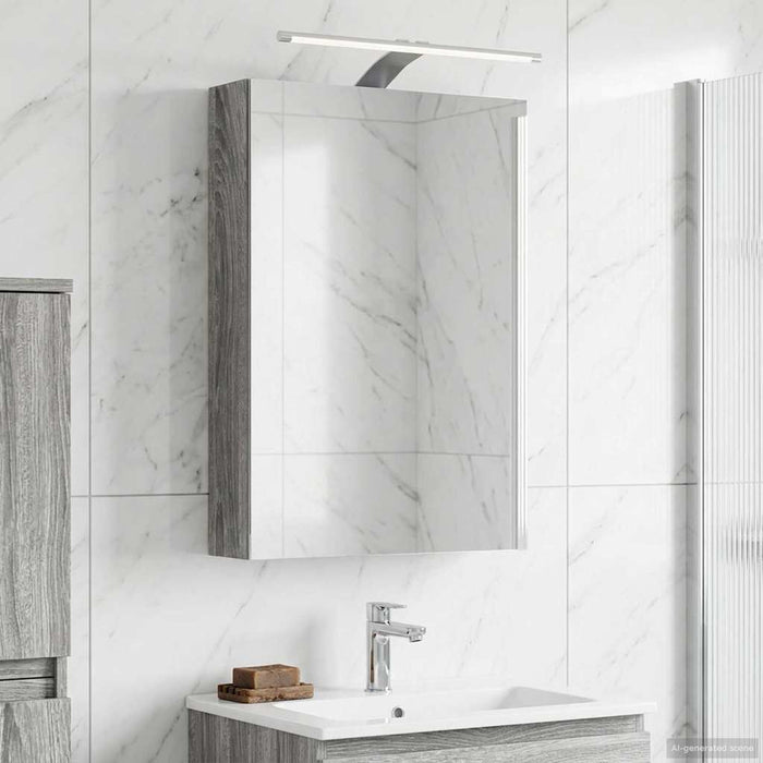 Dulap cu oglindă pentru baie Gri Sonoma 40 x 10,5 x 60,5 cm - WALTI WALTI