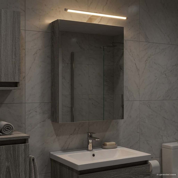 Dulap cu oglindă pentru baie Gri Sonoma 40 x 10,5 x 60,5 cm - WALTI WALTI