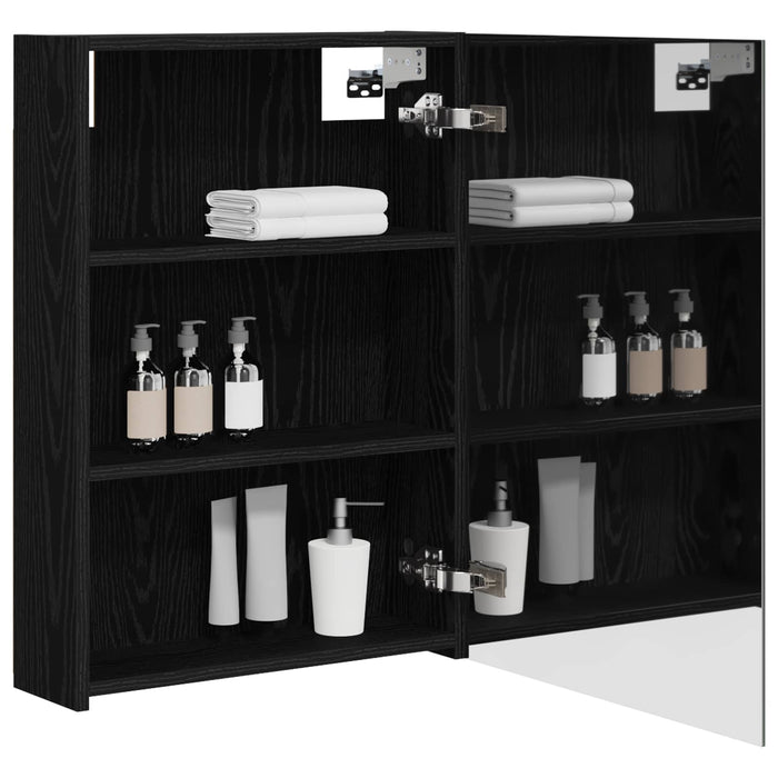 Dulap cu oglindă pentru baie Stejar Negru 50 x 14,5 x 70 cm - WALTI WALTI