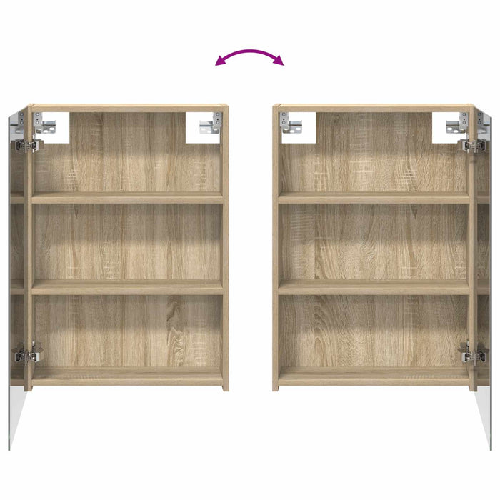 Dulap cu oglindă pentru baie Stejar Sonoma 50 x 14,5 x 70 cm - WALTI WALTI