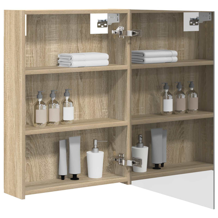 Dulap cu oglindă pentru baie Stejar Sonoma 50 x 14,5 x 70 cm - WALTI WALTI