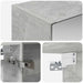 Dulap cu oglindă pentru baie Gri din beton 50 x 14,5 x 70 cm - WALTI WALTI