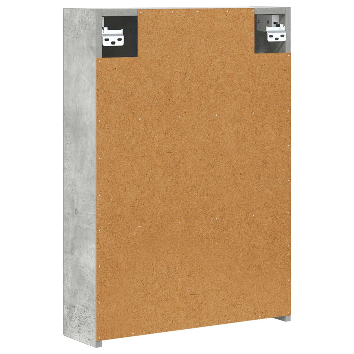 Dulap cu oglindă pentru baie Gri din beton 50 x 14,5 x 70 cm - WALTI WALTI