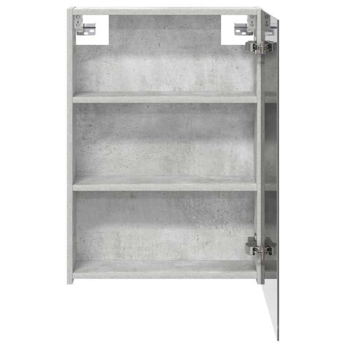 Dulap cu oglindă pentru baie Gri din beton 50 x 14,5 x 70 cm - WALTI WALTI