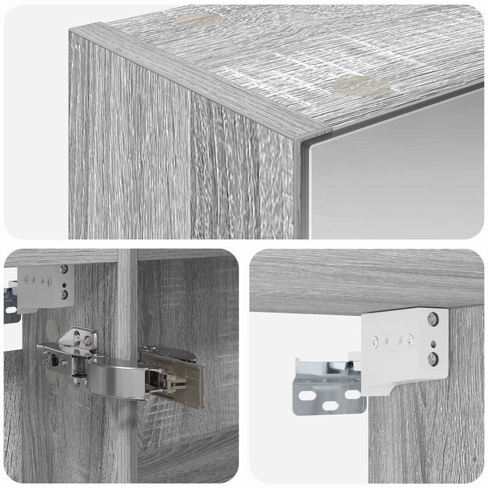 Dulap cu oglindă pentru baie Gri Sonoma 50 x 14,5 x 70 cm - WALTI WALTI