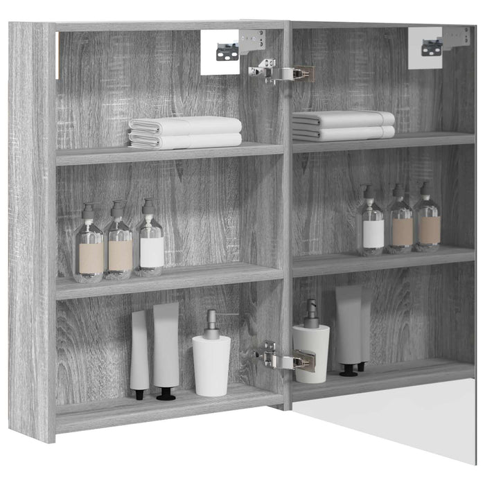 Dulap cu oglindă pentru baie Gri Sonoma 50 x 14,5 x 70 cm - WALTI WALTI