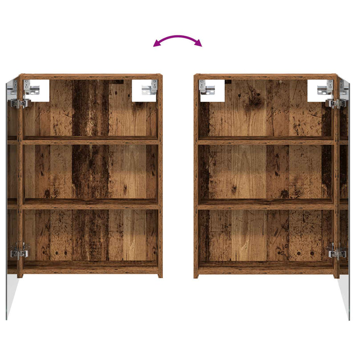 Dulap cu oglindă pentru baie Lemn vechi 50 x 14,5 x 70 cm - WALTI WALTI