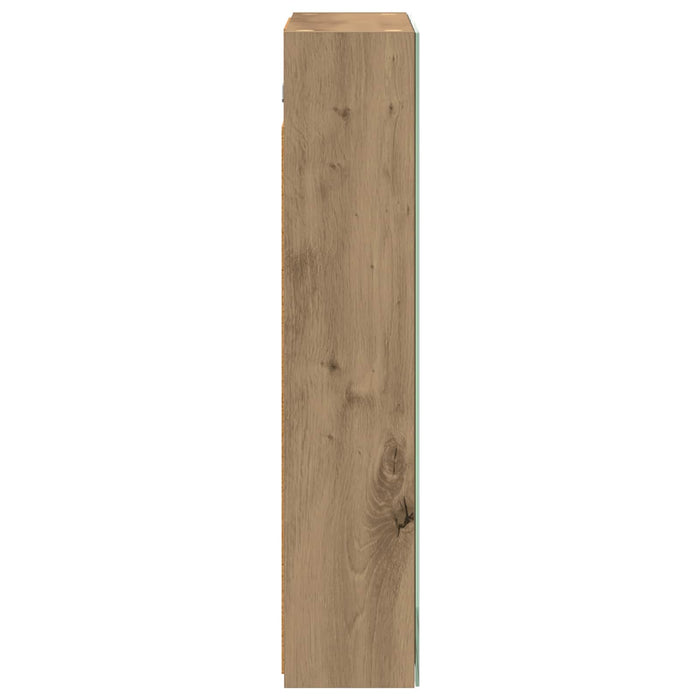 Dulap cu oglindă pentru baie Stejar artizanal 50 x 14,5 x 70 cm - WALTI WALTI