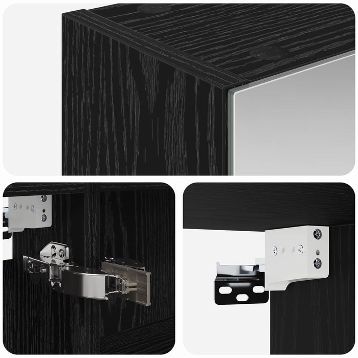 Dulap cu oglindă pentru baie Stejar Negru 50 x 14,5 x 70 cm - WALTI WALTI