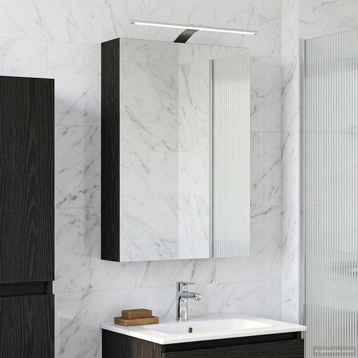 Dulap cu oglindă pentru baie Stejar Negru 50 x 14,5 x 70 cm - WALTI WALTI