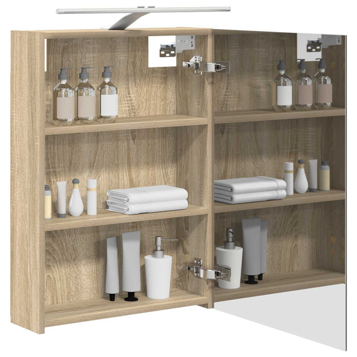 Dulap cu oglindă pentru baie Stejar Sonoma 50 x 14,5 x 70 cm - WALTI WALTI