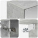 Dulap cu oglindă pentru baie Gri din beton 50 x 14,5 x 70 cm - WALTI WALTI