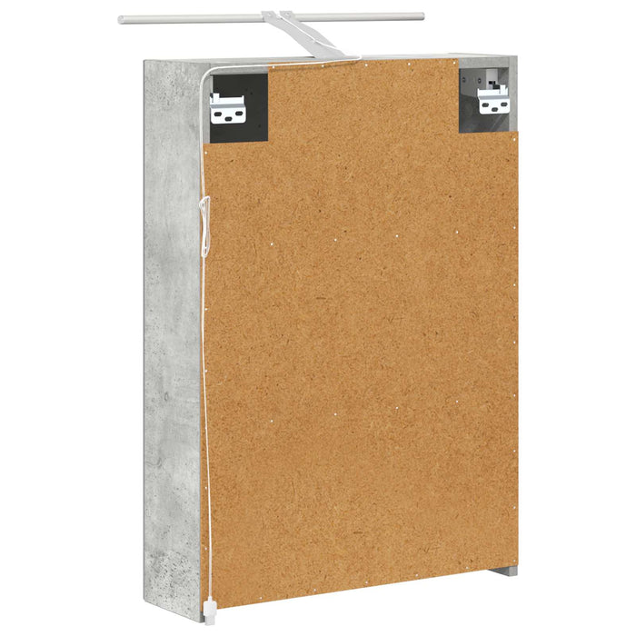 Dulap cu oglindă pentru baie Gri din beton 50 x 14,5 x 70 cm - WALTI WALTI