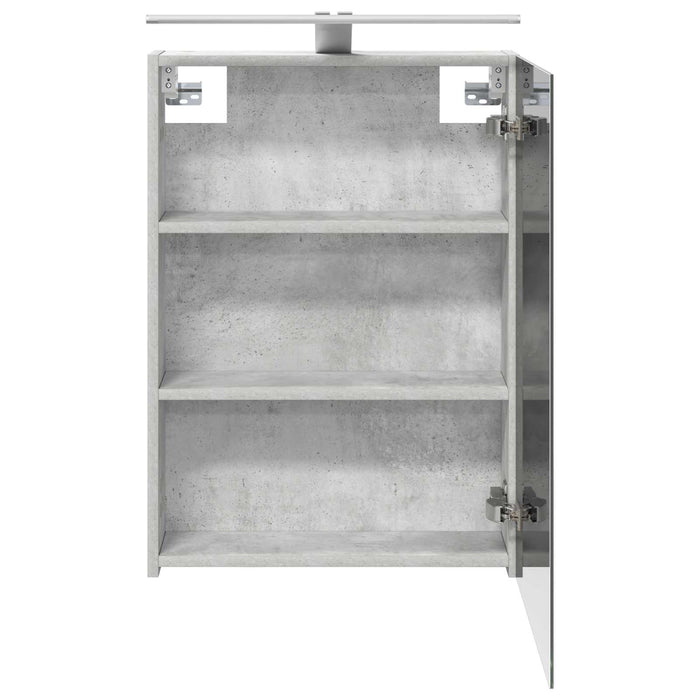 Dulap cu oglindă pentru baie Gri din beton 50 x 14,5 x 70 cm - WALTI WALTI