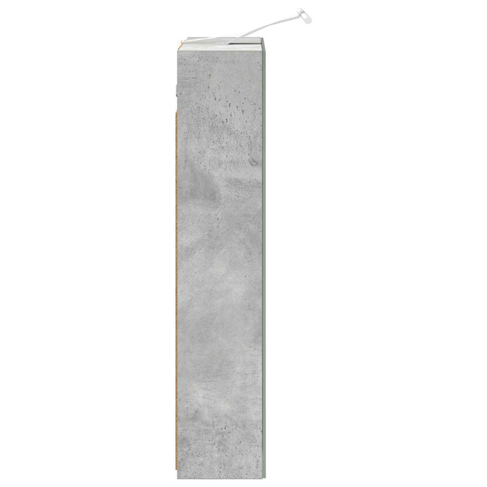 Dulap cu oglindă pentru baie Gri din beton 50 x 14,5 x 70 cm - WALTI WALTI