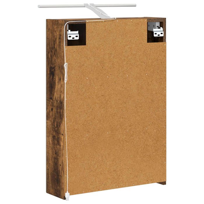 Dulap cu oglindă pentru baie Stejar fumuriu 50 x 14,5 x 70 cm - WALTI WALTI