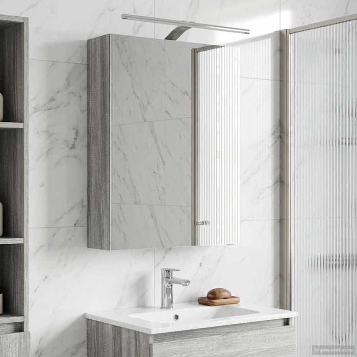 Dulap cu oglindă pentru baie Gri Sonoma 50 x 14,5 x 70 cm - WALTI WALTI
