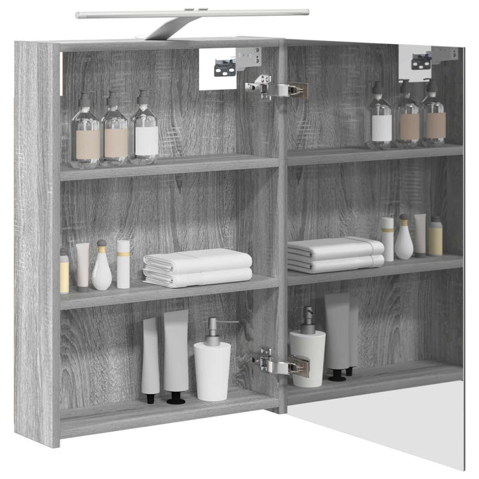 Dulap cu oglindă pentru baie Gri Sonoma 50 x 14,5 x 70 cm - WALTI WALTI