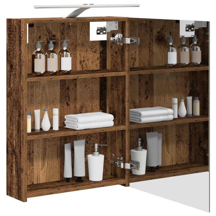 Dulap cu oglindă pentru baie Lemn vechi 50 x 14,5 x 70 cm - WALTI WALTI