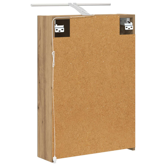 Dulap cu oglindă pentru baie Stejar artizanal 50 x 14,5 x 70 cm - WALTI WALTI