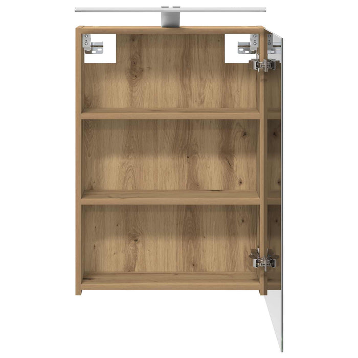 Dulap cu oglindă pentru baie Stejar artizanal 50 x 14,5 x 70 cm - WALTI WALTI