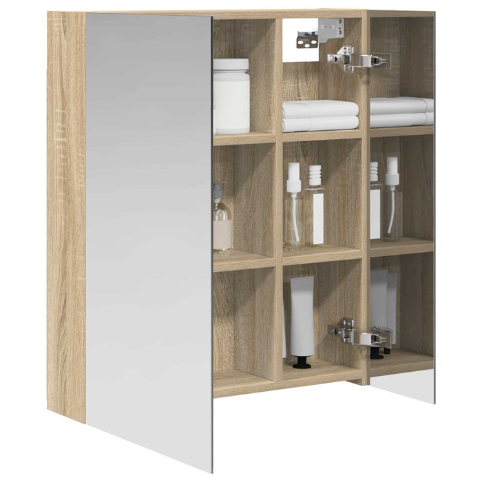 Dulap cu oglindă pentru baie Stejar Sonoma 60 x 14,5 x 70 cm - WALTI WALTI