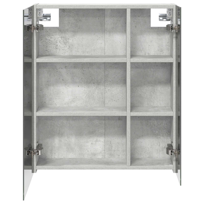 Dulap cu oglindă pentru baie Gri din beton 60 x 14,5 x 70 cm - WALTI WALTI