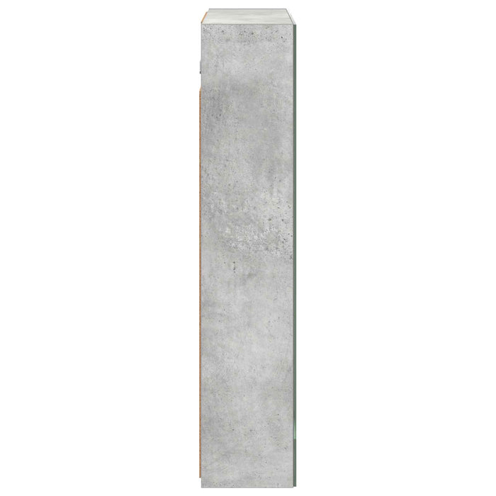 Dulap cu oglindă pentru baie Gri din beton 60 x 14,5 x 70 cm - WALTI WALTI