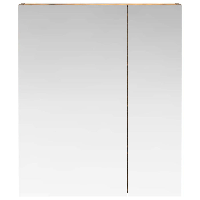 Dulap cu oglindă pentru baie Stejar fumuriu 60 x 14,5 x 70 cm - WALTI WALTI