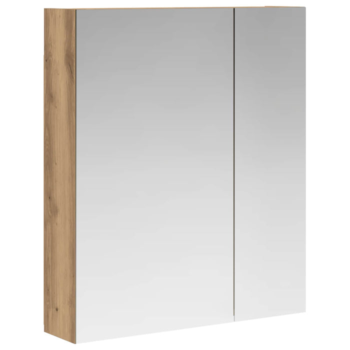 Dulap cu oglindă pentru baie Stejar artizanal 60 x 14,5 x 70 cm - WALTI WALTI