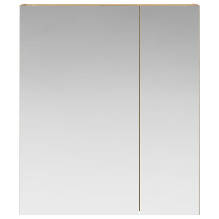 Dulap cu oglindă pentru baie Stejar artizanal 60 x 14,5 x 70 cm - WALTI WALTI